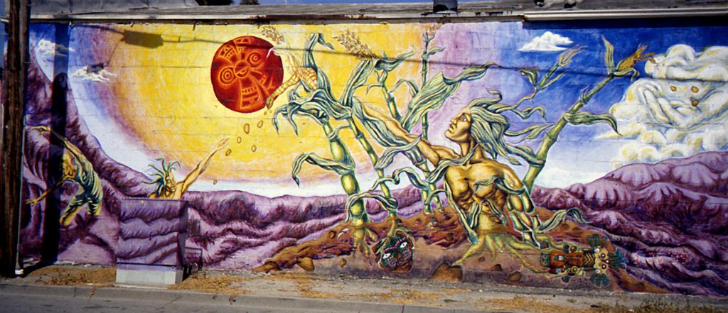 Mexican Heritage Mural, Salinas, CA.  20’ X 80’   1998